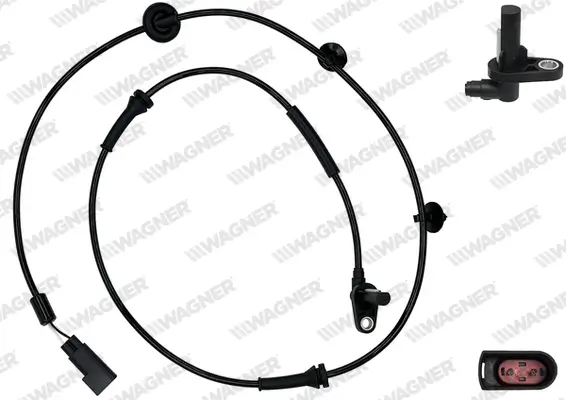 Sensor, Raddrehzahl Vorderachse WAGNER ABS00271