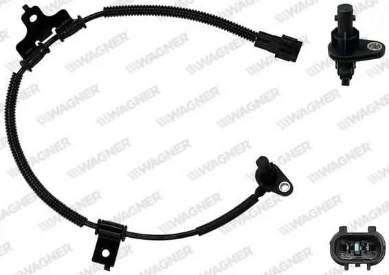 Sensor, Raddrehzahl Vorderachse links WAGNER ABS00406