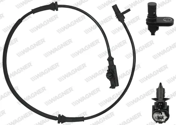 Sensor, Raddrehzahl Hinterachse WAGNER ABS00431