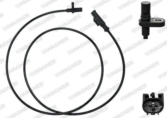 Sensor, Raddrehzahl Hinterachse WAGNER ABS00459