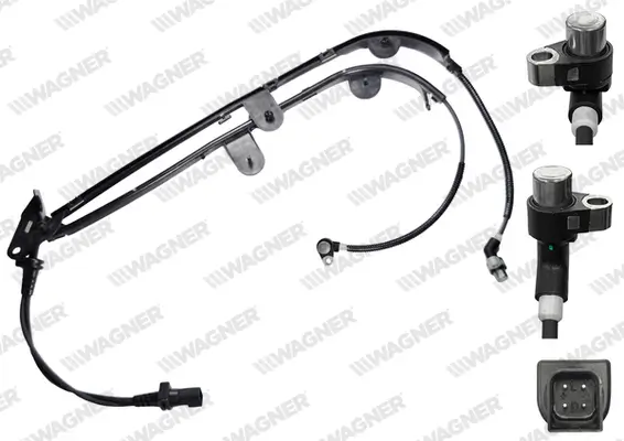 Sensor, Raddrehzahl Hinterachse WAGNER ABS00471
