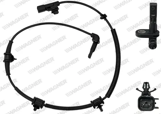 Sensor, Raddrehzahl Vorderachse WAGNER ABS00483