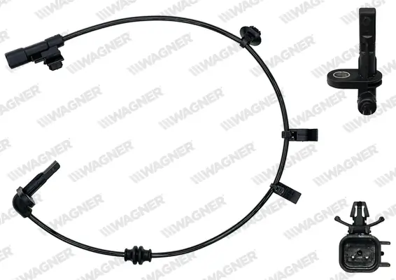 Sensor, Raddrehzahl Hinterachse WAGNER ABS00484