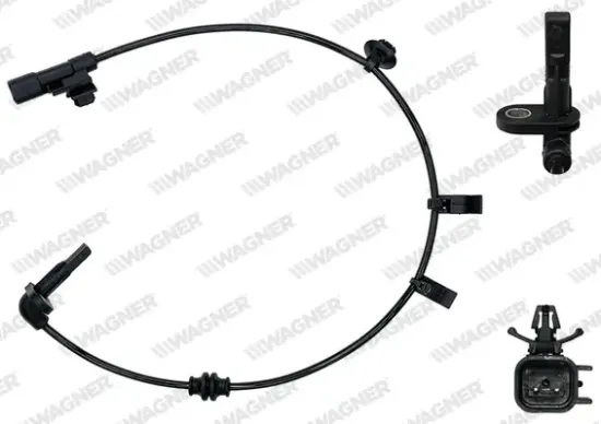 Sensor, Raddrehzahl Hinterachse WAGNER ABS00484 Bild Sensor, Raddrehzahl Hinterachse WAGNER ABS00484