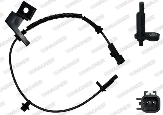 Sensor, Raddrehzahl Vorderachse links WAGNER ABS00702