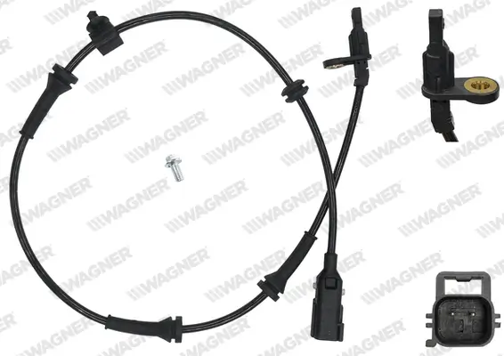 Sensor, Raddrehzahl Hinterachse WAGNER ABS00725