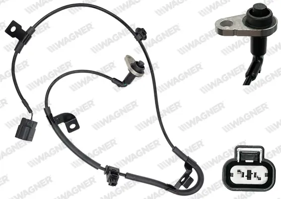 Sensor, Raddrehzahl Hinterachse links WAGNER ABS00867
