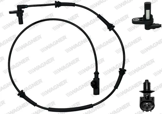 Sensor, Raddrehzahl Hinterachse WAGNER ABS00897