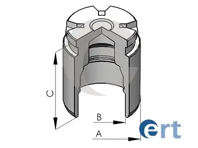 Kolben, Bremssattel Hinterachse ERT 150523-C
