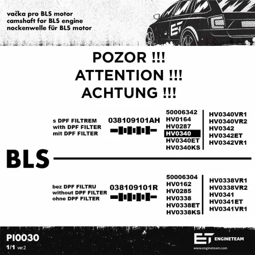 Nockenwellensatz ET ENGINETEAM HV0340 Bild Nockenwellensatz ET ENGINETEAM HV0340