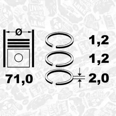 Kolbenringsatz ET ENGINETEAM R1010600