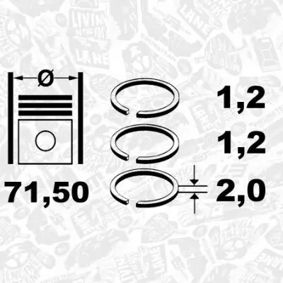 Kolbenringsatz ET ENGINETEAM R1010650