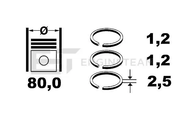 Kolbenringsatz ET ENGINETEAM R4000500