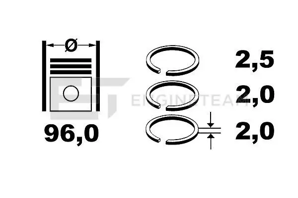 Kolbenringsatz ET ENGINETEAM R4001500