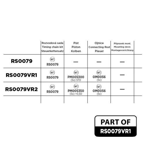 Steuerkettensatz ET ENGINETEAM RS0079VR1 Bild Steuerkettensatz ET ENGINETEAM RS0079VR1