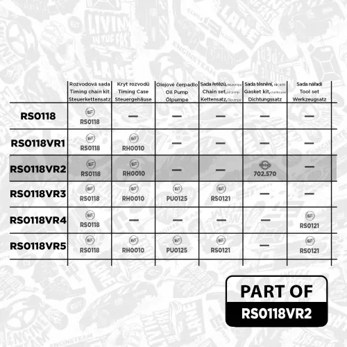 Steuerkettensatz ET ENGINETEAM RS0118VR2 Bild Steuerkettensatz ET ENGINETEAM RS0118VR2