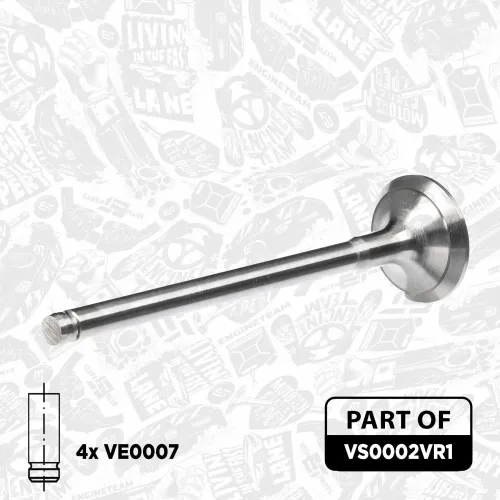 Ventilsatz, Einlass-/Auslassventil ET ENGINETEAM VS0002VR1 Bild Ventilsatz, Einlass-/Auslassventil ET ENGINETEAM VS0002VR1