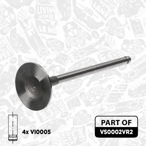 Ventilsatz, Einlass-/Auslassventil ET ENGINETEAM VS0002VR2 Bild Ventilsatz, Einlass-/Auslassventil ET ENGINETEAM VS0002VR2