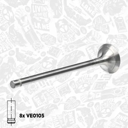 Ventilsatz, Einlass-/Auslassventil ET ENGINETEAM VS0011 Bild Ventilsatz, Einlass-/Auslassventil ET ENGINETEAM VS0011