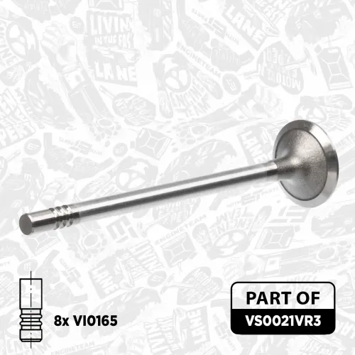 Ventilsatz, Einlass-/Auslassventil Einlassseite Auslassseite ET ENGINETEAM VS0021VR3 Bild Ventilsatz, Einlass-/Auslassventil Einlassseite Auslassseite ET ENGINETEAM VS0021VR3