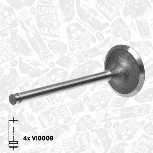 Ventilsatz, Einlass-/Auslassventil Einlassseite Auslassseite ET ENGINETEAM VS0023 Bild Ventilsatz, Einlass-/Auslassventil Einlassseite Auslassseite ET ENGINETEAM VS0023