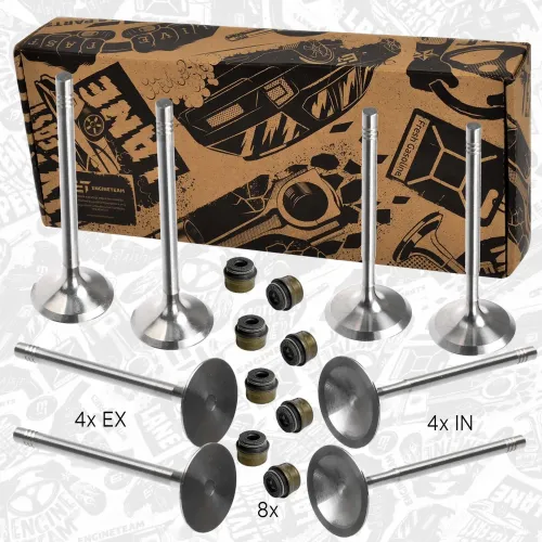 Ventilsatz, Einlass-/Auslassventil Einlassseite Auslassseite ET ENGINETEAM VS0034 Bild Ventilsatz, Einlass-/Auslassventil Einlassseite Auslassseite ET ENGINETEAM VS0034