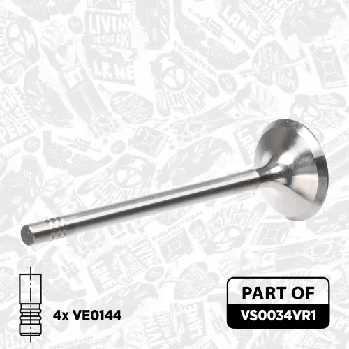 Ventilsatz, Einlass-/Auslassventil Einlassseite Auslassseite ET ENGINETEAM VS0034VR1 Bild Ventilsatz, Einlass-/Auslassventil Einlassseite Auslassseite ET ENGINETEAM VS0034VR1