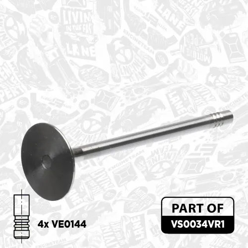 Ventilsatz, Einlass-/Auslassventil Einlassseite Auslassseite ET ENGINETEAM VS0034VR1 Bild Ventilsatz, Einlass-/Auslassventil Einlassseite Auslassseite ET ENGINETEAM VS0034VR1