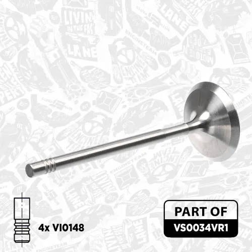 Ventilsatz, Einlass-/Auslassventil Einlassseite Auslassseite ET ENGINETEAM VS0034VR1 Bild Ventilsatz, Einlass-/Auslassventil Einlassseite Auslassseite ET ENGINETEAM VS0034VR1