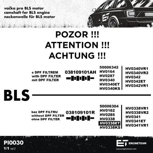 Nockenwellensatz ET ENGINETEAM HV0338ET Bild Nockenwellensatz ET ENGINETEAM HV0338ET