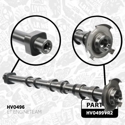Nockenwellensatz links rechts Einlassseite Auslassseite ET ENGINETEAM HV0499VR2 Bild Nockenwellensatz links rechts Einlassseite Auslassseite ET ENGINETEAM HV0499VR2