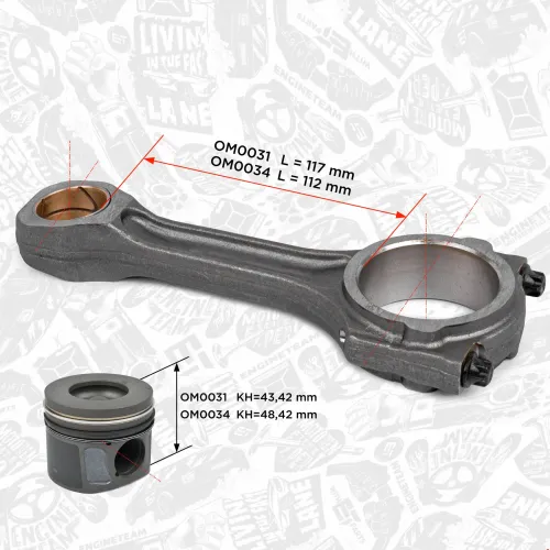 Pleuel ET ENGINETEAM OM0031 Bild Pleuel ET ENGINETEAM OM0031