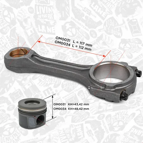 Pleuel ET ENGINETEAM OM0034 Bild Pleuel ET ENGINETEAM OM0034