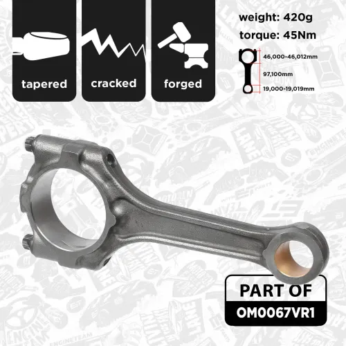 Reparatursatz, Kurbelwelle ET ENGINETEAM HK0207VR2 Bild Reparatursatz, Kurbelwelle ET ENGINETEAM HK0207VR2