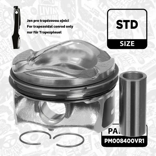 Kolbensatz ET ENGINETEAM PM008400VR1 Bild Kolbensatz ET ENGINETEAM PM008400VR1