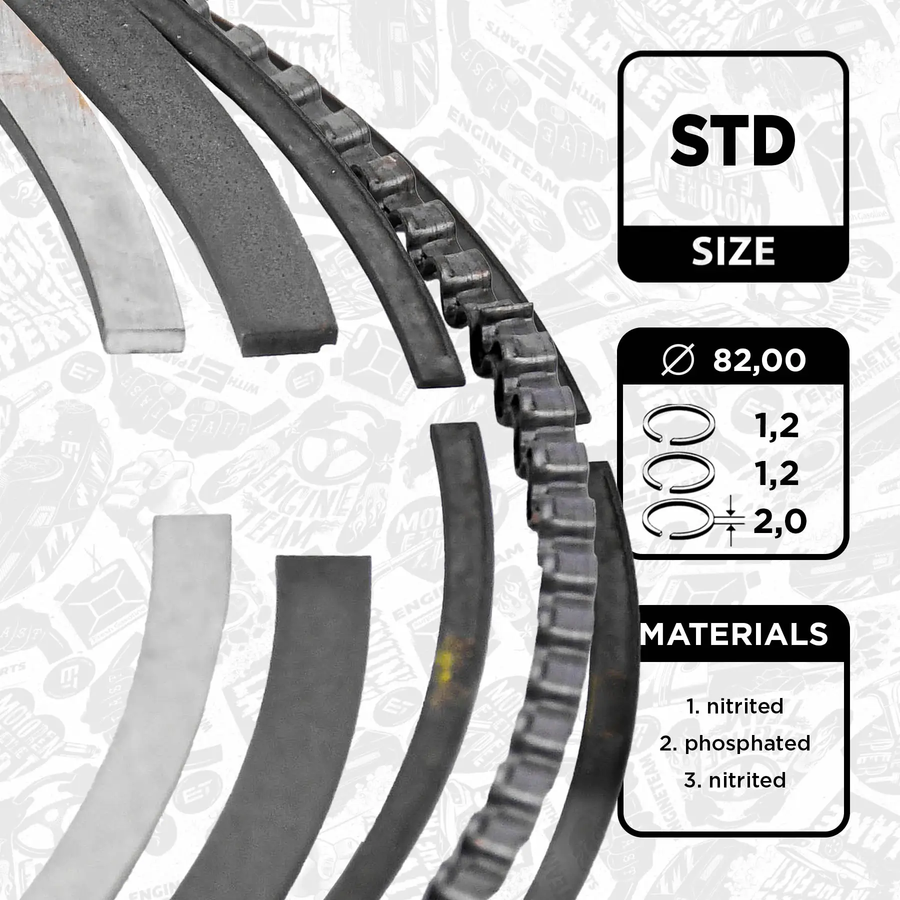 Kolbenringsatz ET ENGINETEAM R1000100