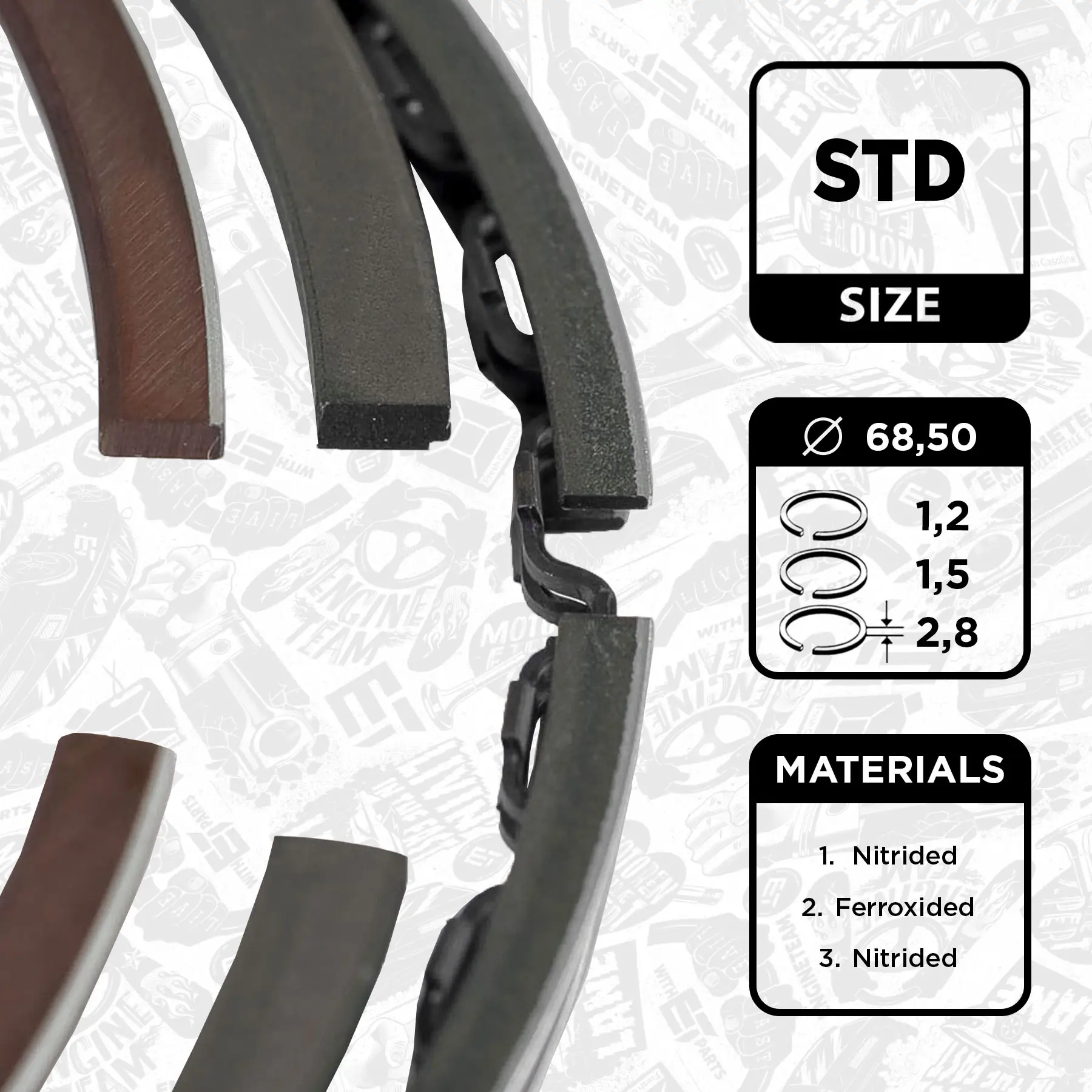 Kolbenringsatz ET ENGINETEAM R1001200