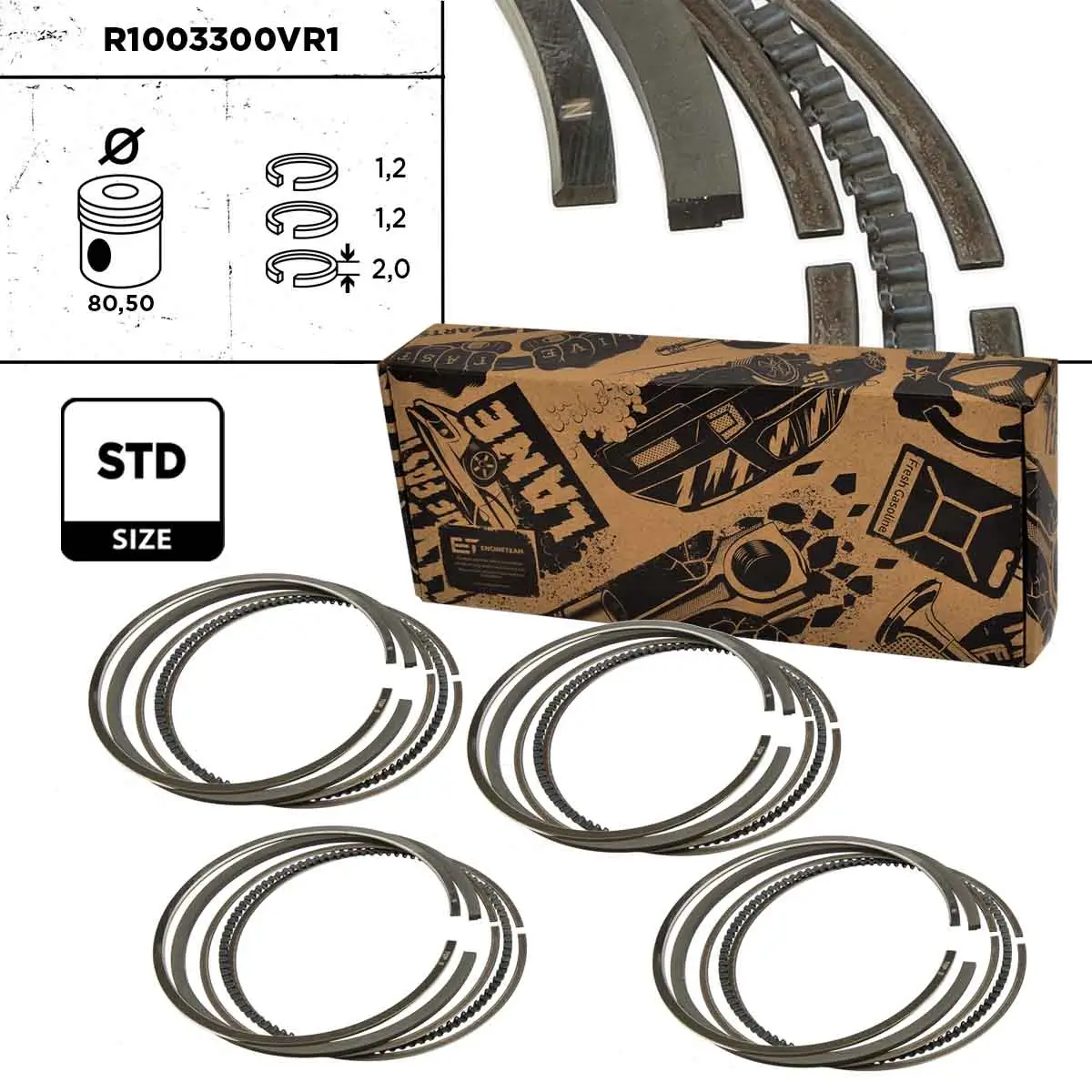 Kolbenringsatz ET ENGINETEAM R1003300VR1
