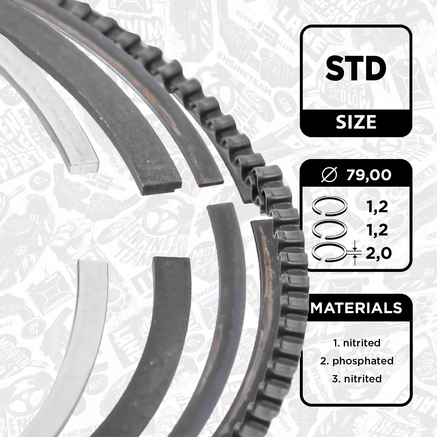 Kolbenringsatz ET ENGINETEAM R1003700