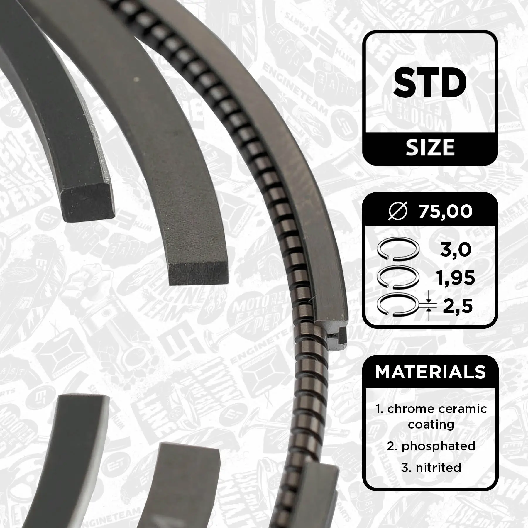 Kolbenringsatz ET ENGINETEAM R1004100
