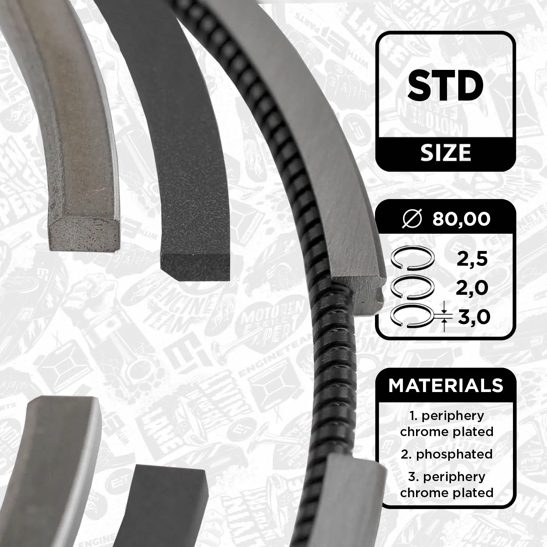 Kolbenringsatz ET ENGINETEAM R1004300