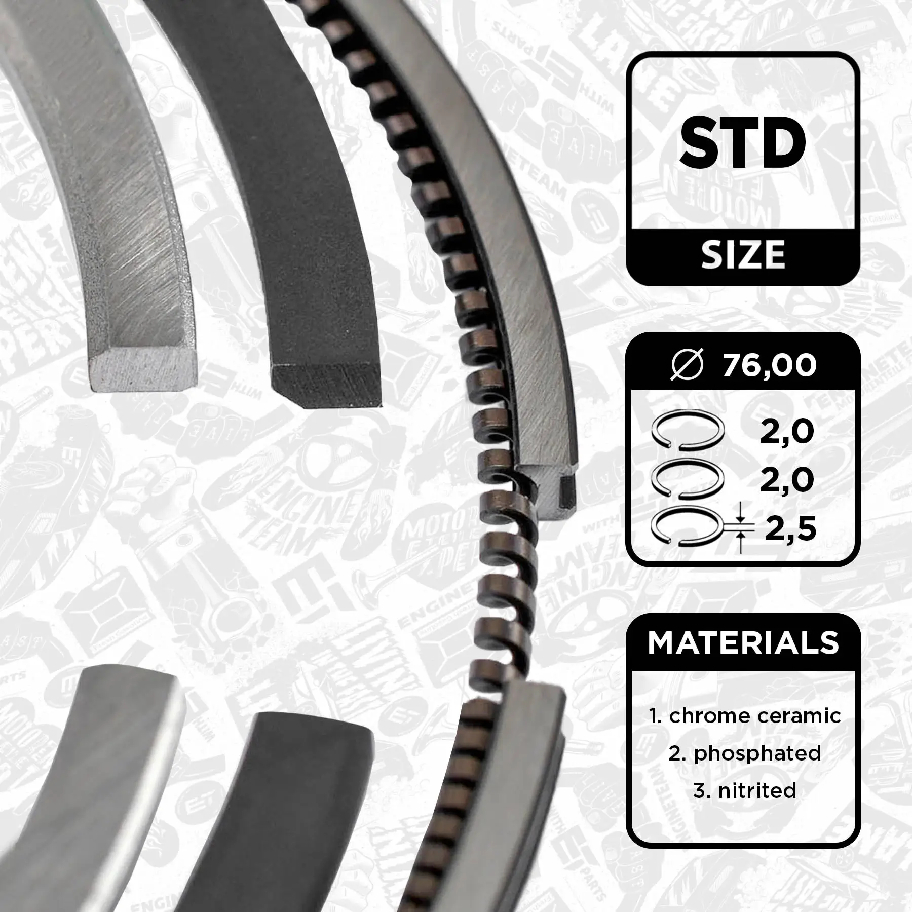 Kolbenringsatz ET ENGINETEAM R1004400
