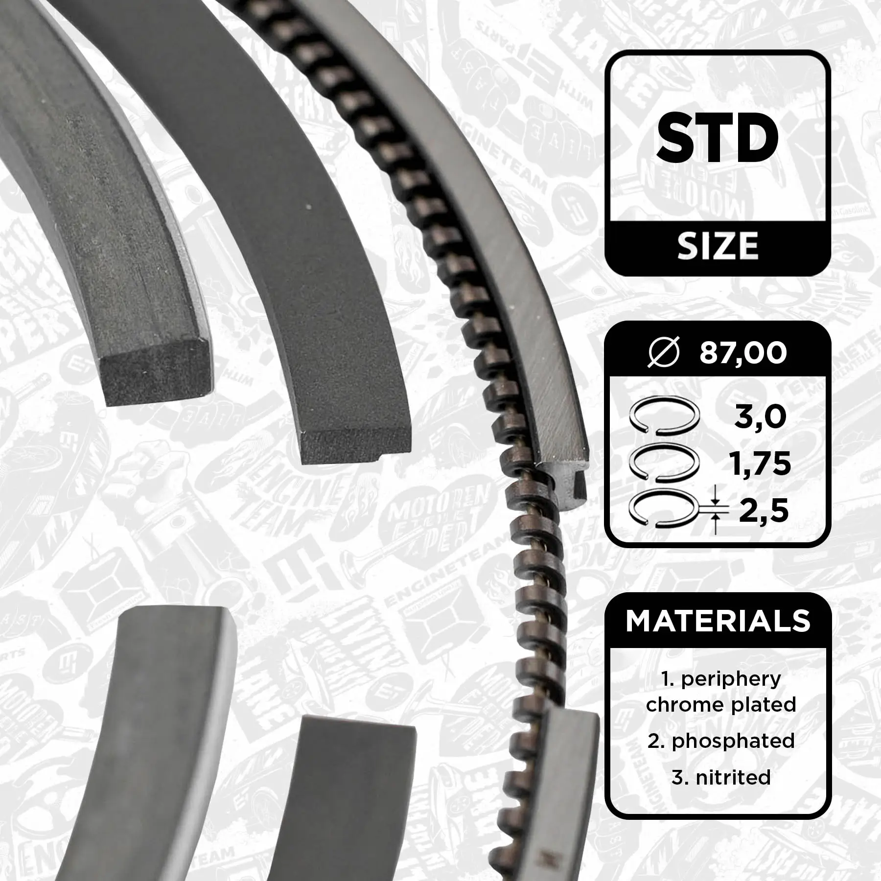 Kolbenringsatz ET ENGINETEAM R1004500