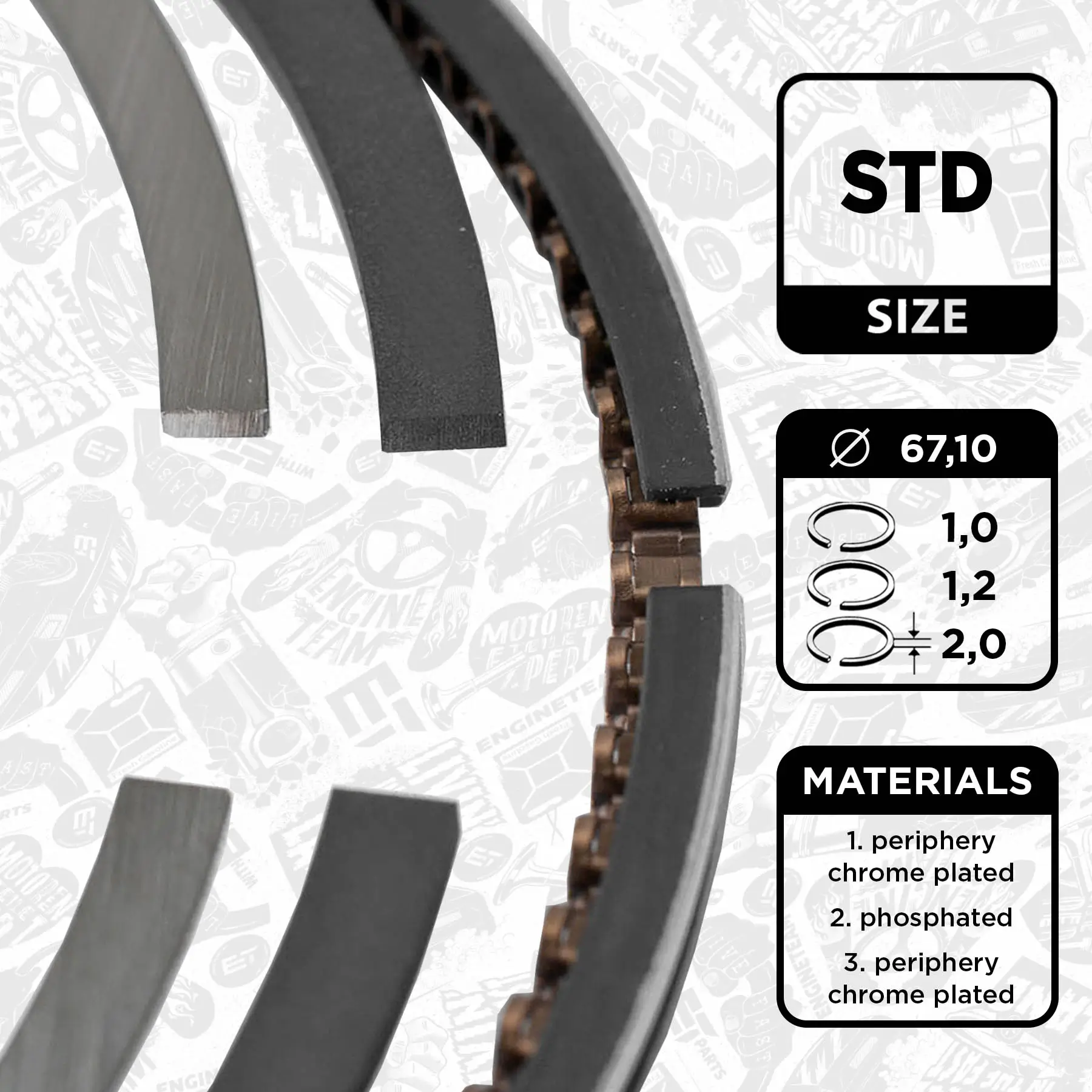 Kolbenringsatz ET ENGINETEAM R1005500