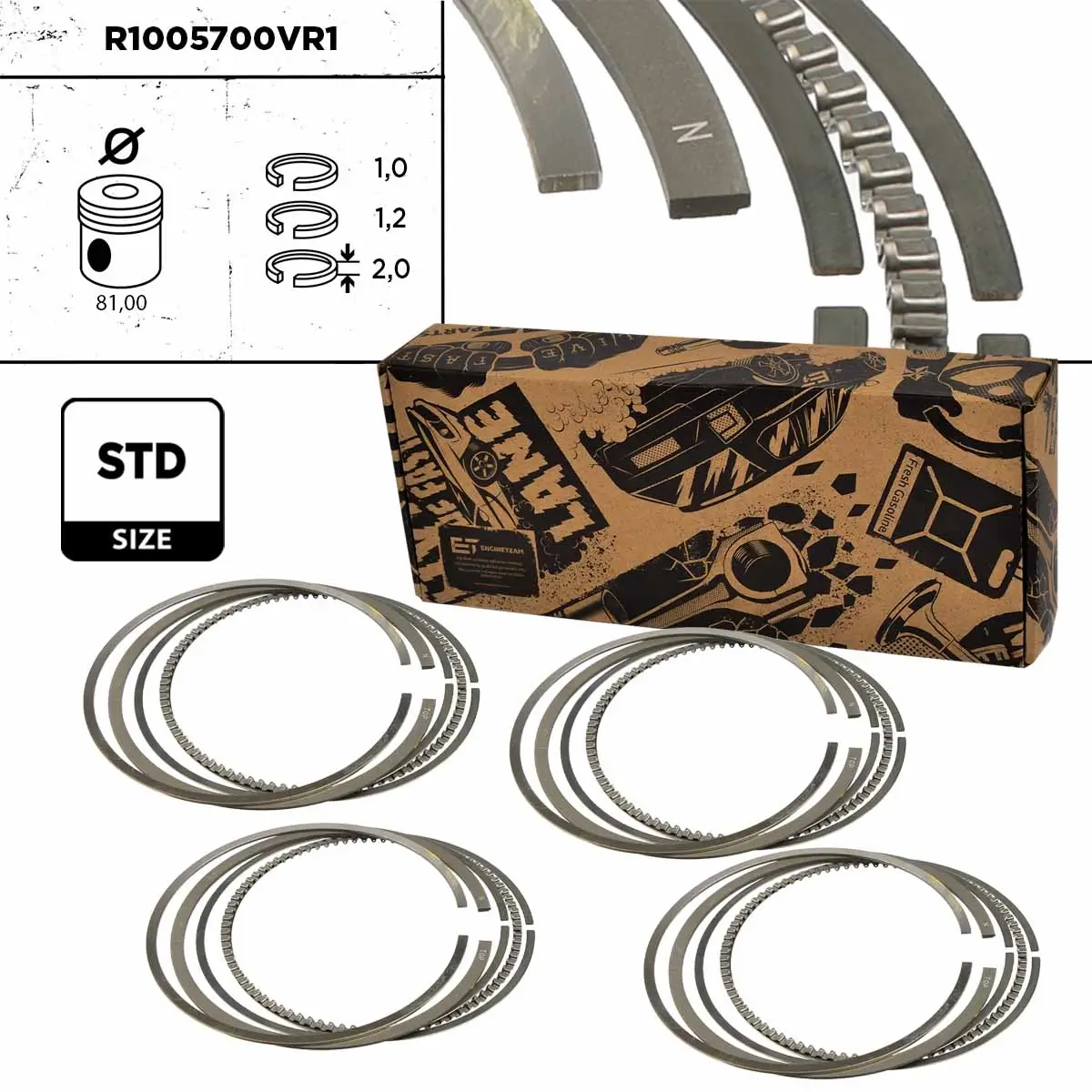 Kolbenringsatz ET ENGINETEAM R1005700VR1