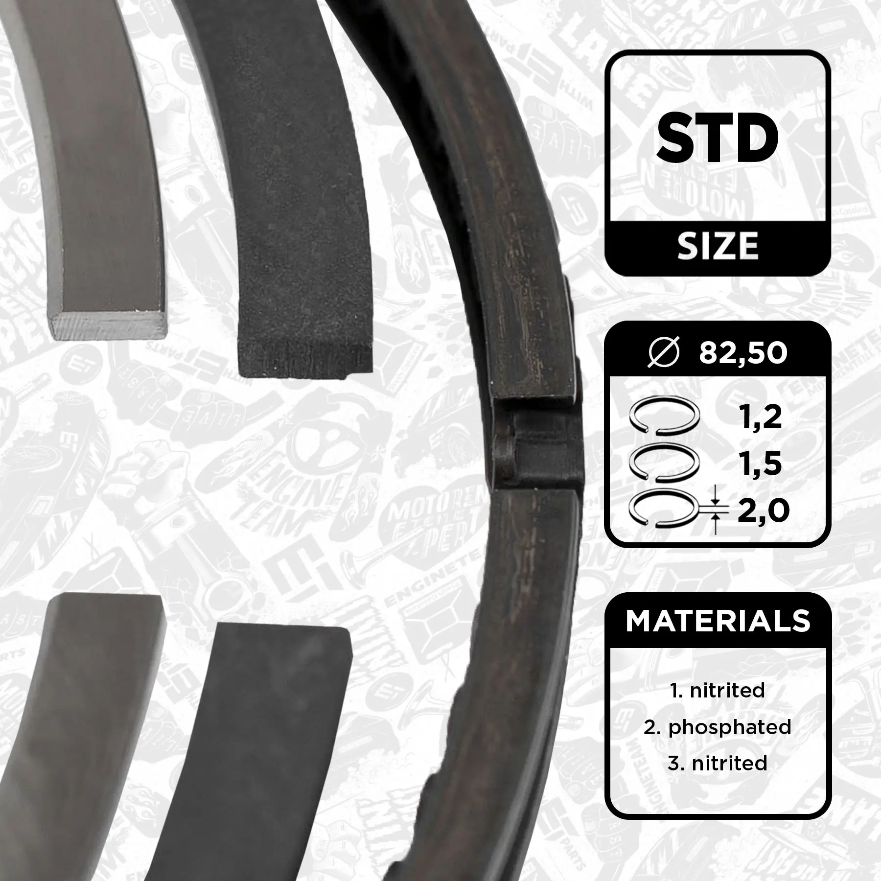 Kolbenringsatz ET ENGINETEAM R1006700