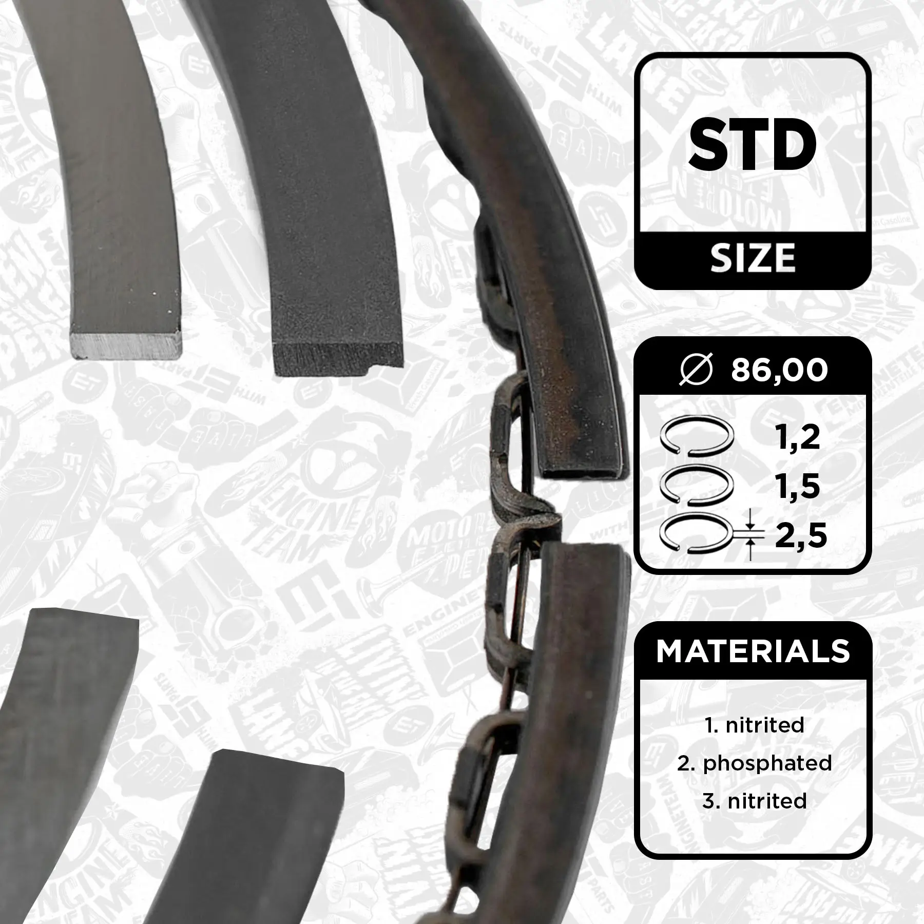 Kolbenringsatz ET ENGINETEAM R1007400