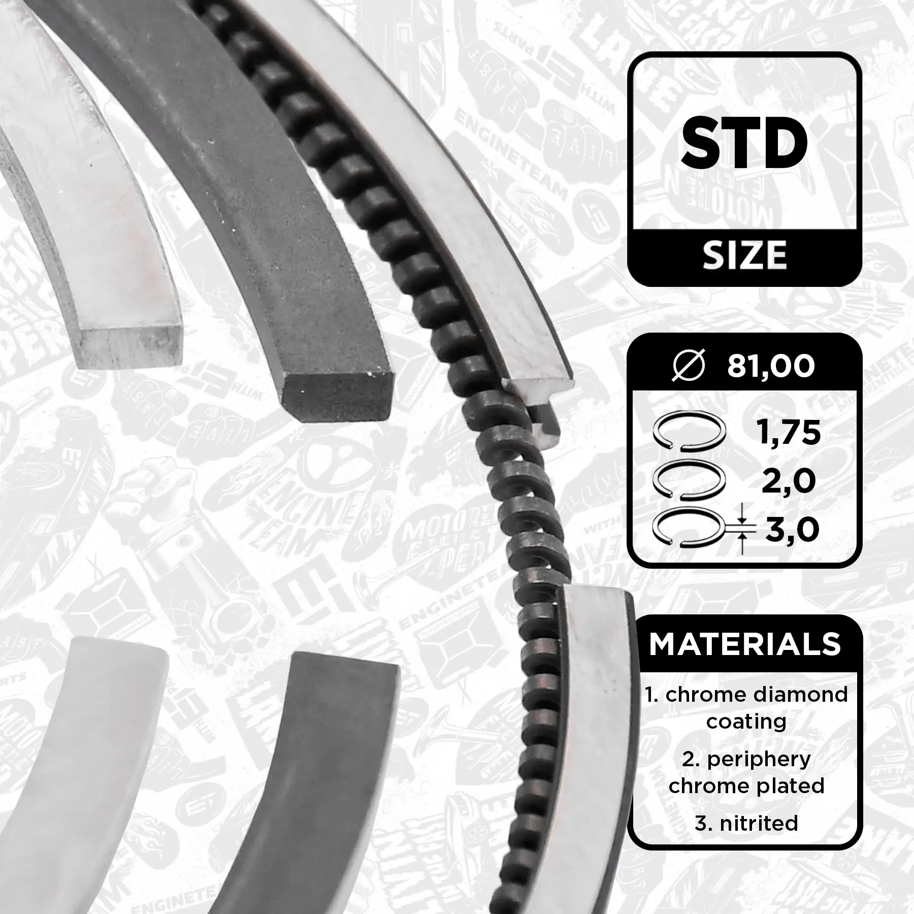 Kolbenringsatz ET ENGINETEAM R1009100