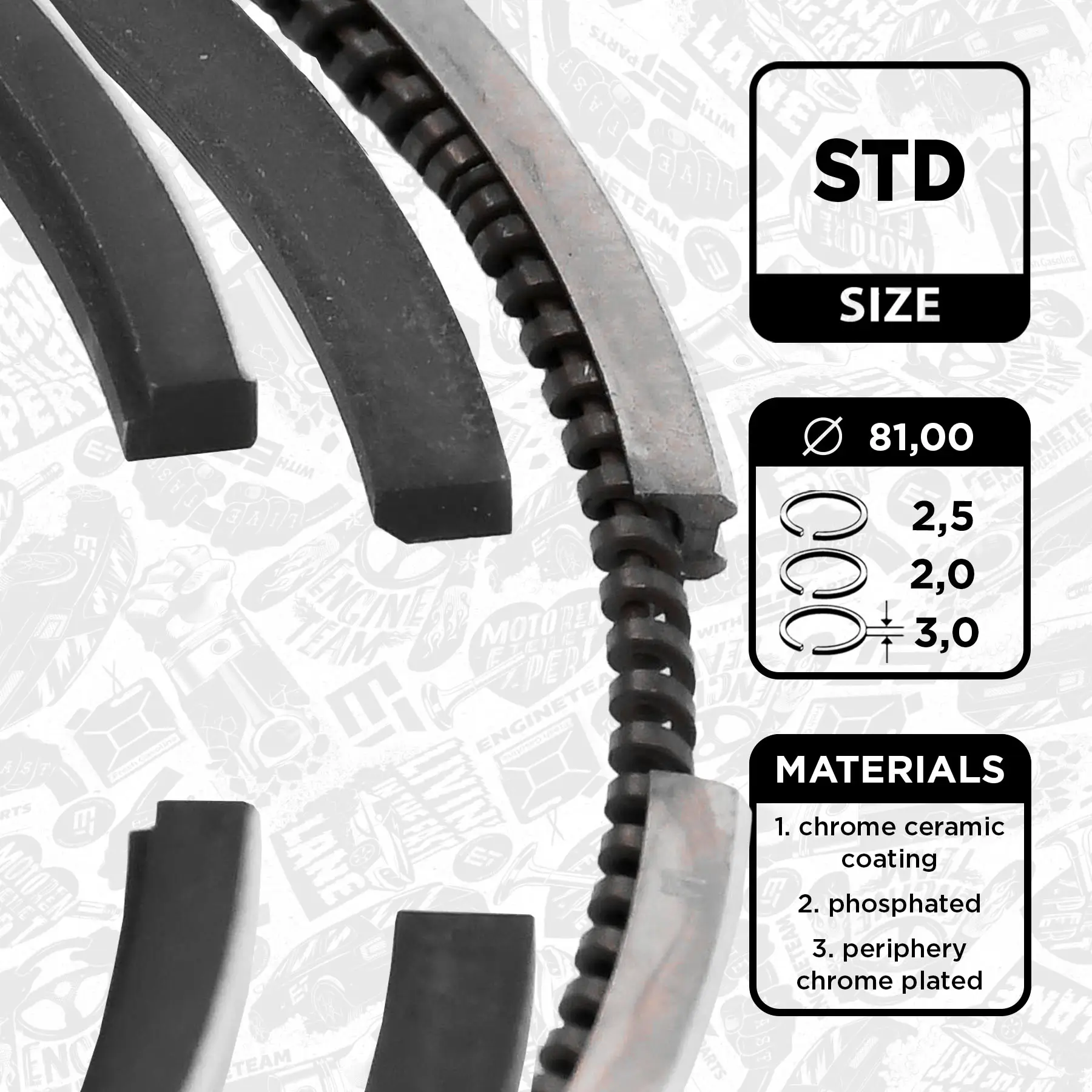 Kolbenringsatz ET ENGINETEAM R1009700