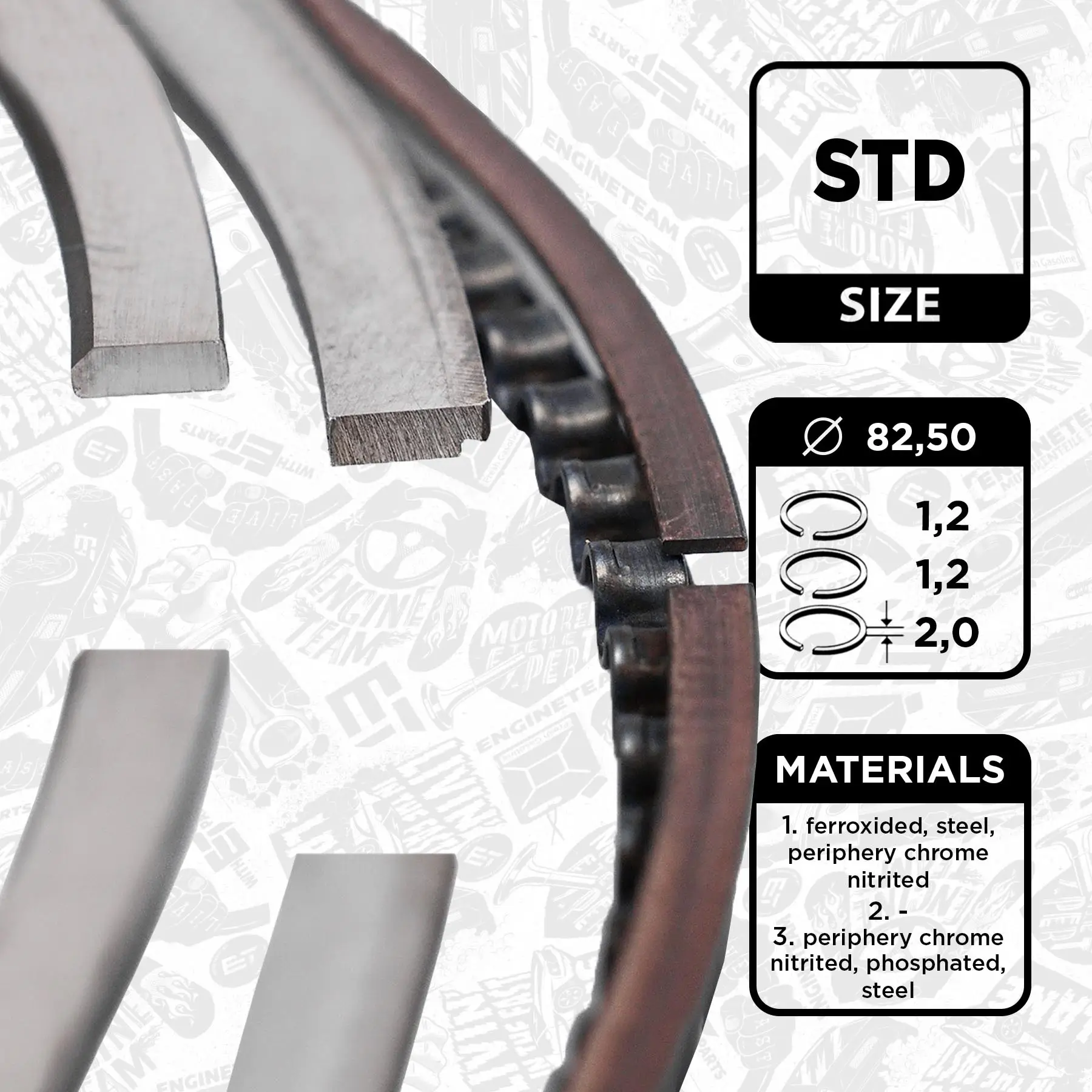 Kolbenringsatz ET ENGINETEAM R1010500